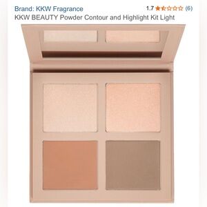 KKW Beauty Powder Contour & Highlight Palette — Peach, Beige, Tan, Brown